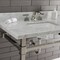 Kingston Brass KVPB36MSQ6 36-Inch Carrara Marble Console Sink, Marble White/Polished Nickel KVPB36MSQ6 - alternate 2